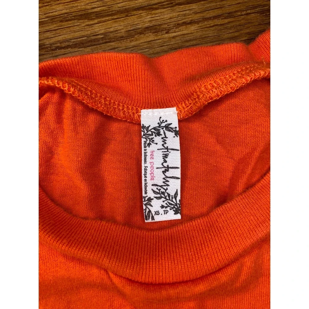 Feee People Intimately Orange Short Sleeved‎ Body Suit Size XS